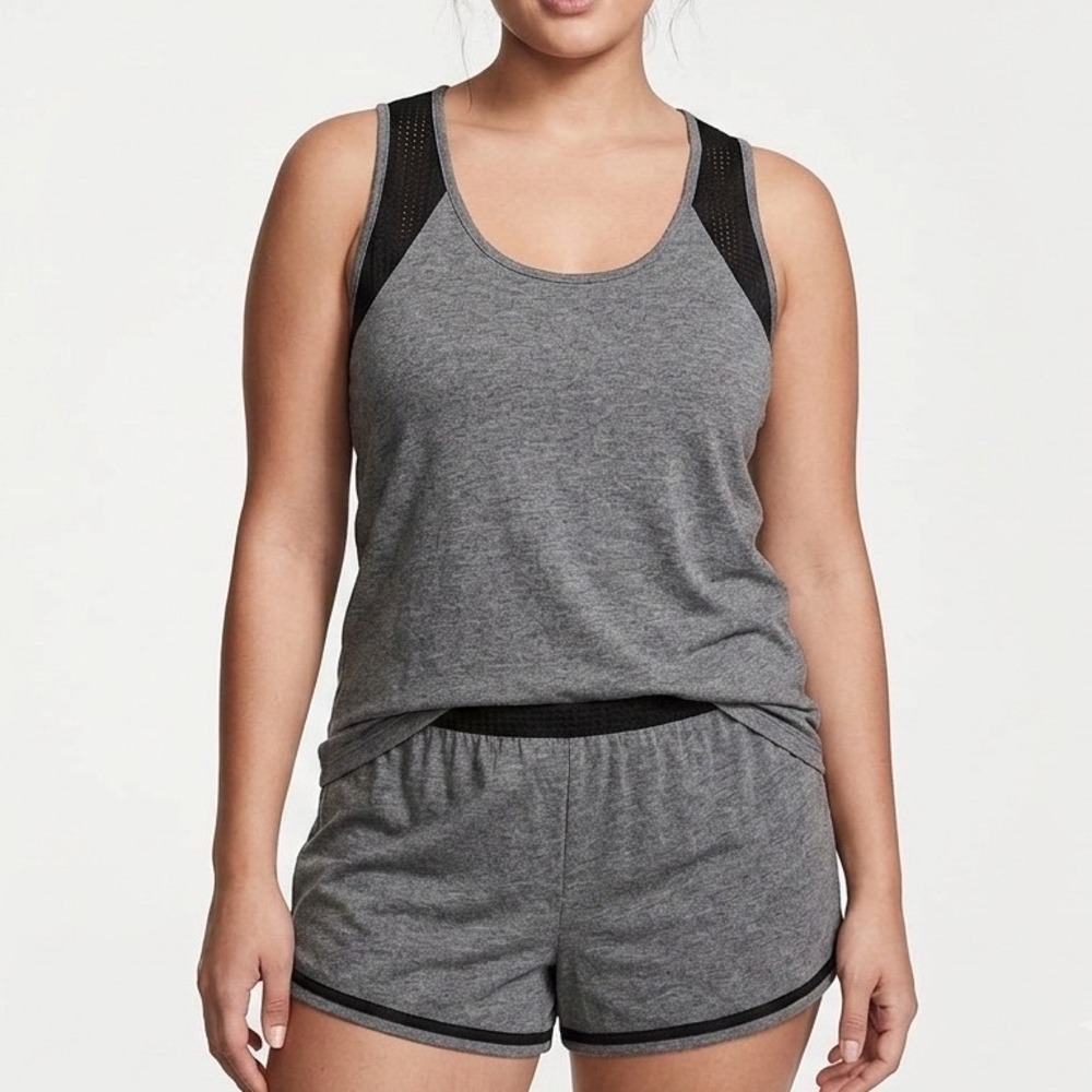 Vince Camuto Womens Gray 2 Piece Pajama Set Tank Top and Shorts XL Loungewear